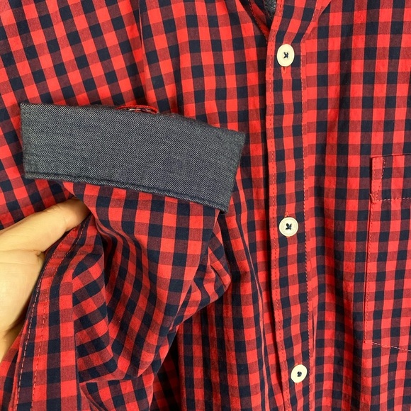Cactus Man Slim fit checked red blue shirt XL - Picture 6 of 8
